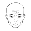 wojak meme : a crying man