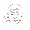 wojak meme : Wojak pointing