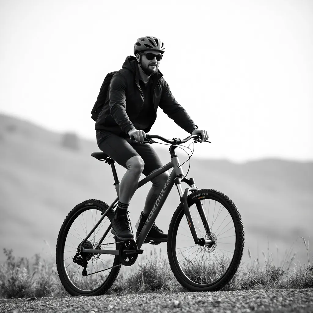 wojak meme : Un homme sur un vélo monte un colinne