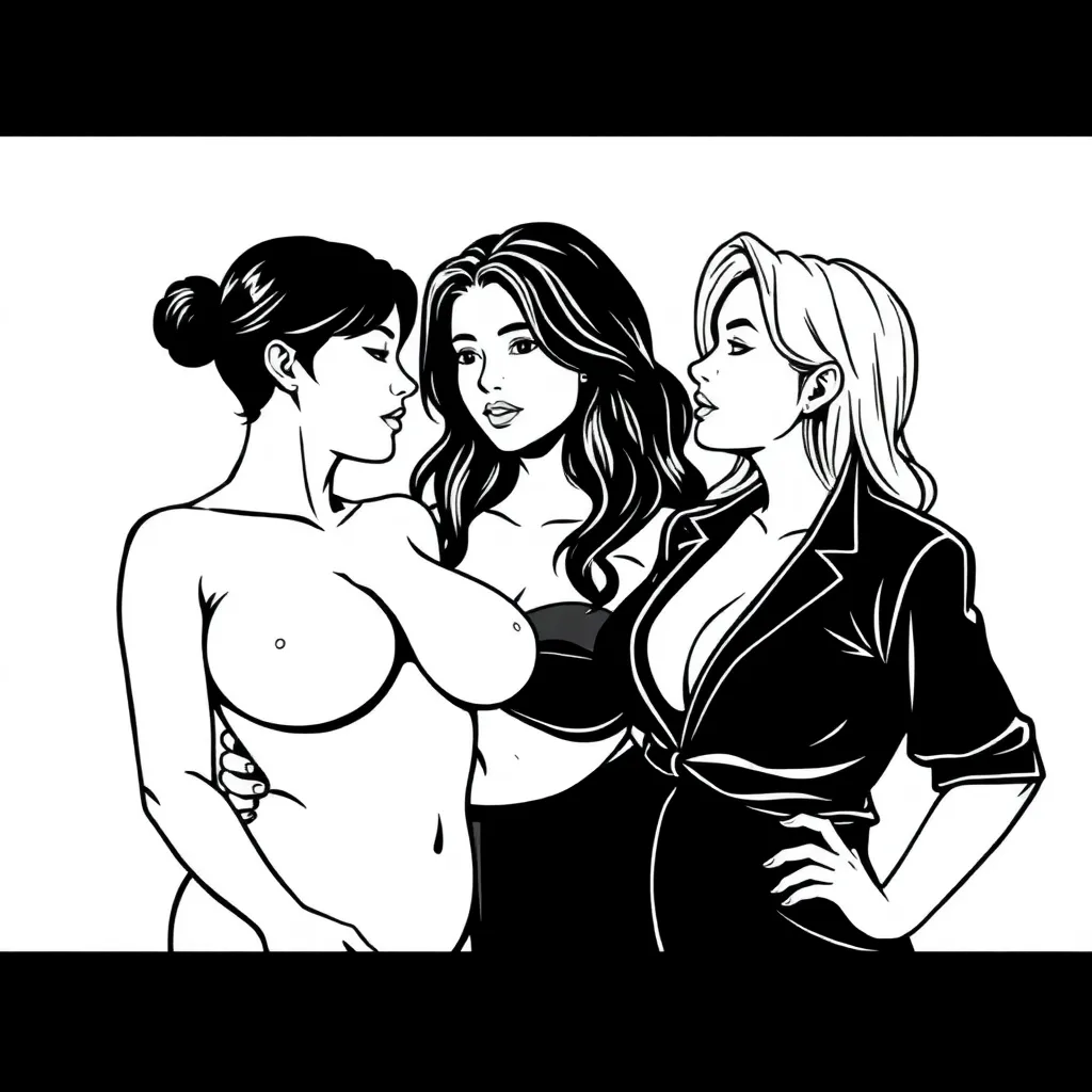 Images of wojak having sex with big-breasted, big-butt women.