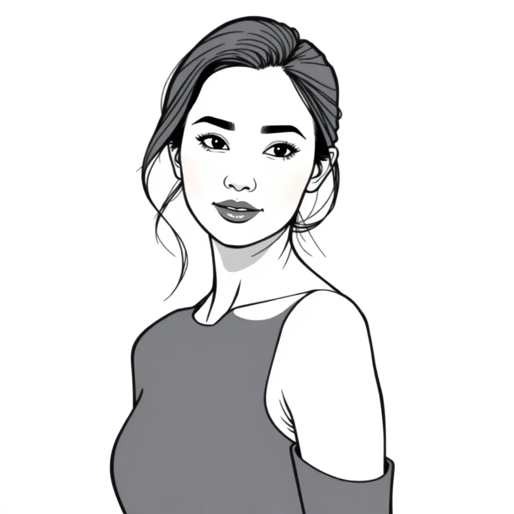 A woman in a black dress with a beautiful face