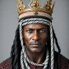 wojak meme : A light skinned king wearing a traditional crown and ropes