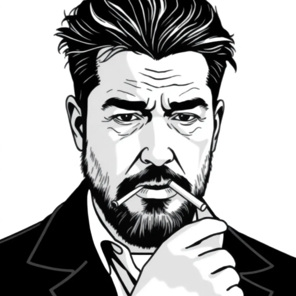 wojak meme : Musk is smoking.