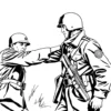 wojak meme : A german soldier punching soviet soldier