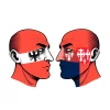 wojak meme : dumb wojak with albanian flag and dumb wojak with serbian flag