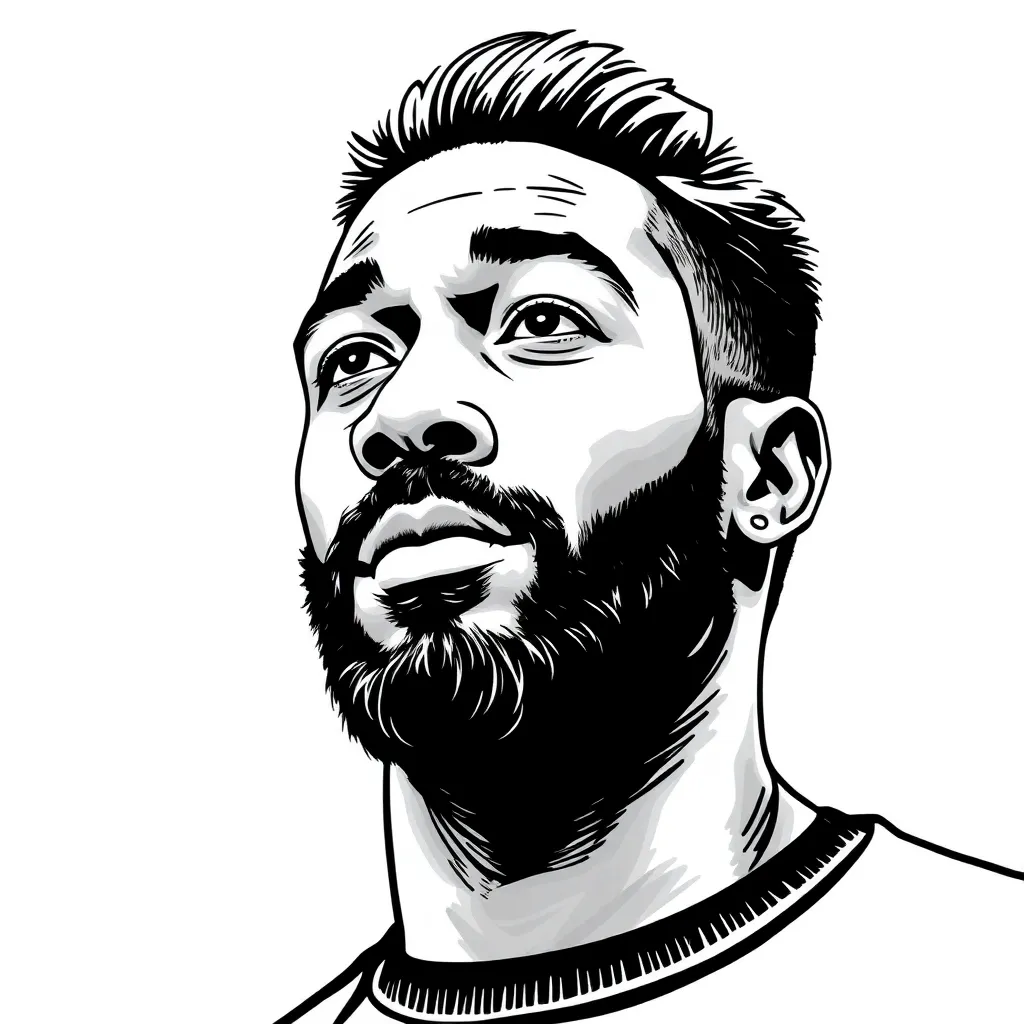 Homme attardé moche