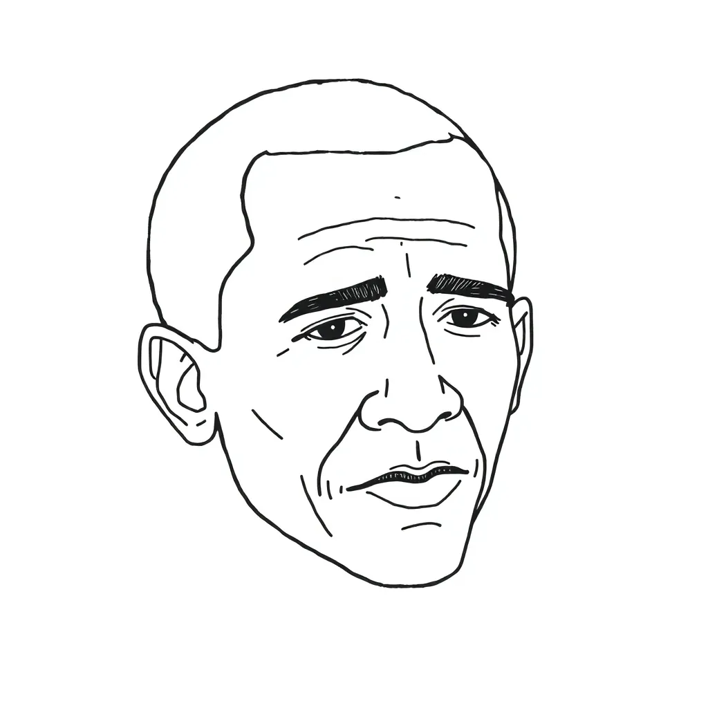 AI generated Surprise Obama wojak meme